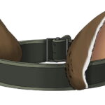 grey leather strap with large furry ears