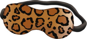 sleep mask with leopard print design