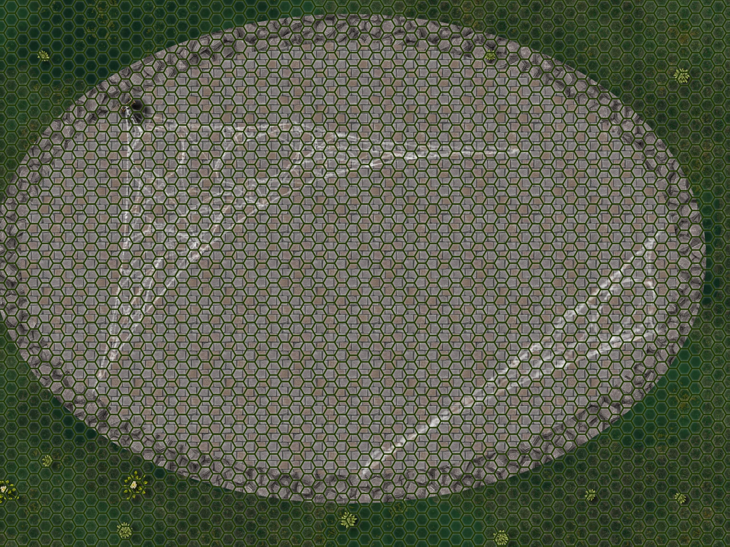 a spider web-covered tower floor with a hole in the upper left and ladder in the hole