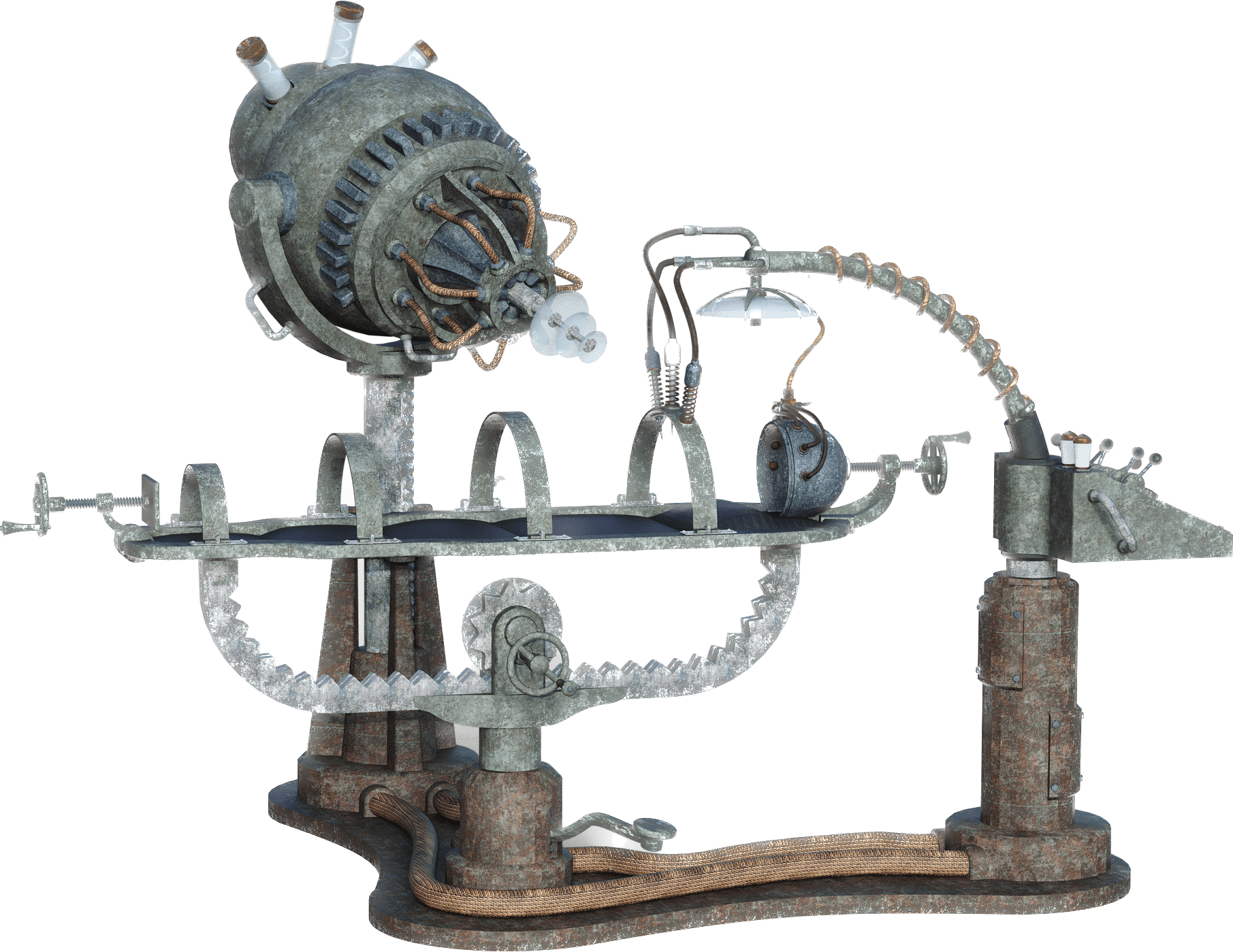 steampunk stretcher machine