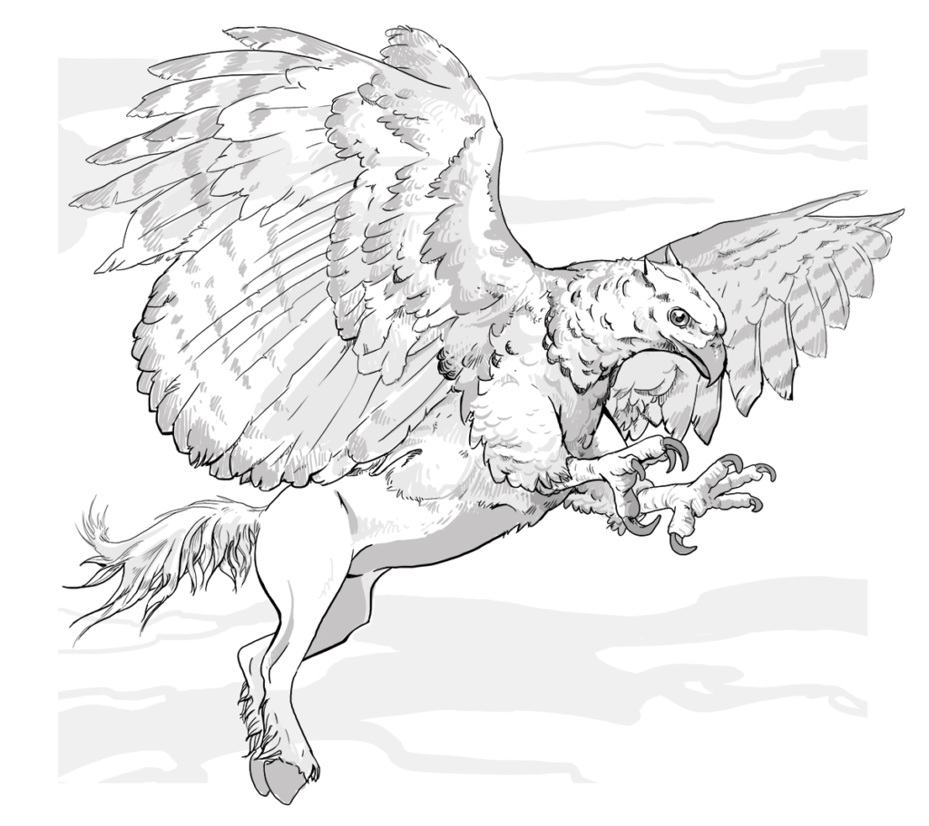 Hippogriff line art