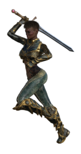 femme warrior with sword