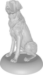 figure of St. Bernard dog