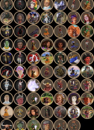 collage of 82 VTT tokens featuring Limitless Champions characters