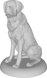 figure of St. Bernard dog