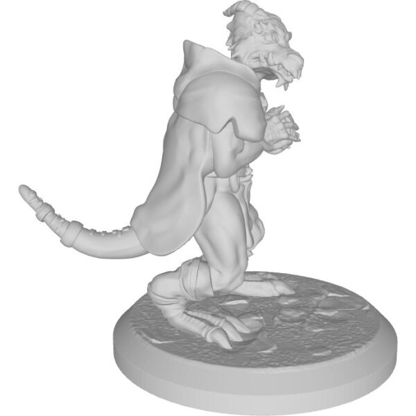 figure of red kobold in a cape holding a ball of twine