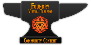 anvil with orange D20: Foundry VTT Community Content