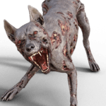 decaying zombie dog