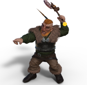 ginger dwarf with axe